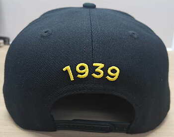 Mjällby AIF Flatcap keps 3D brodyr