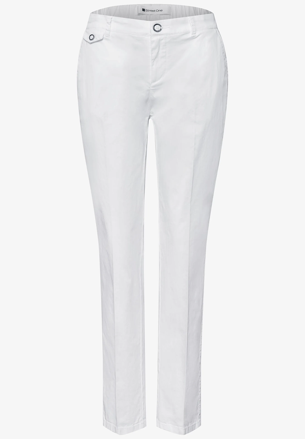 Chinos i avslappnad passform off white - 4