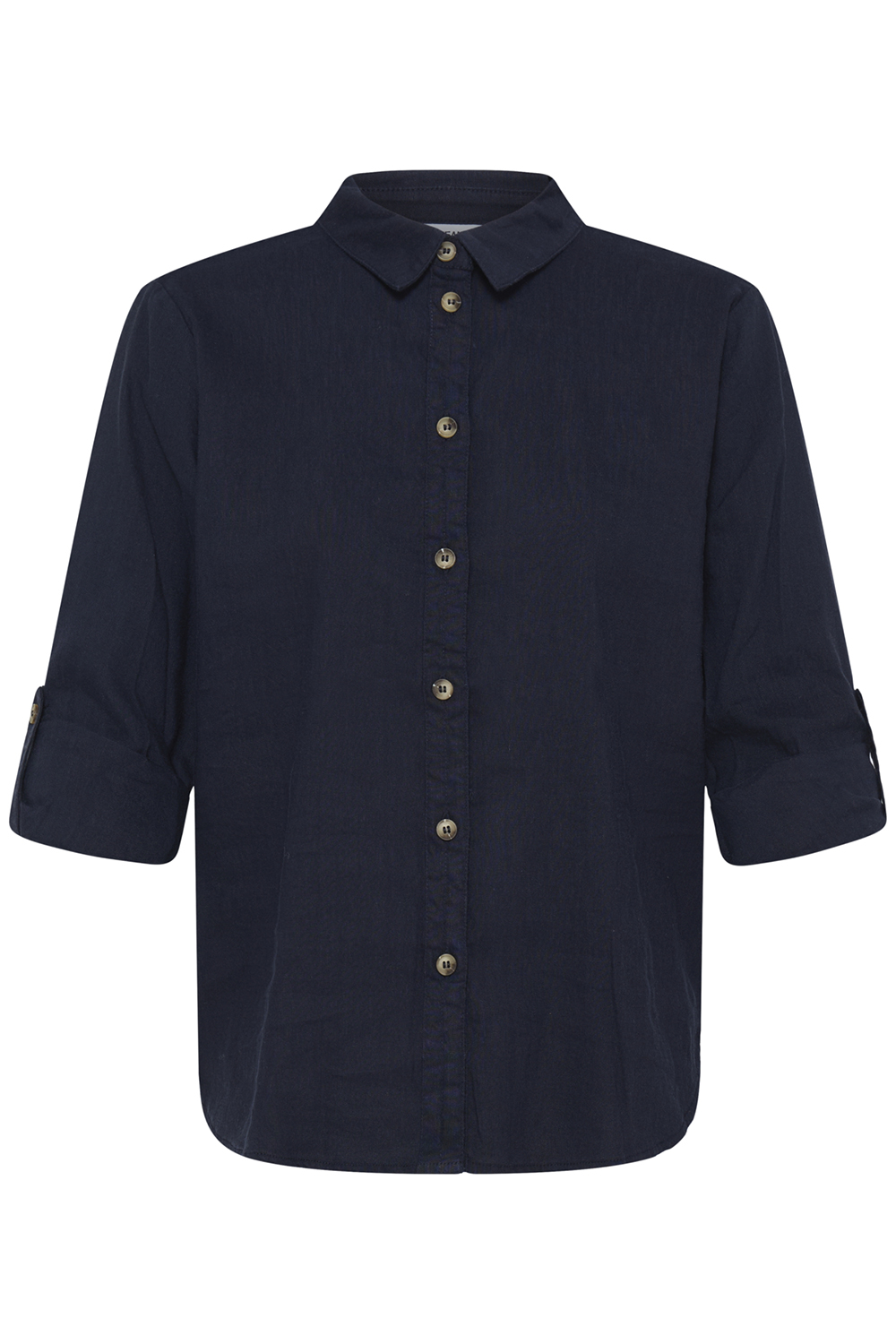 PZLUCA långärmad linneskjorta dark sapphire - 4