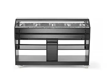 Varm Buffet vagn, höjd och sänkbar nysskydd