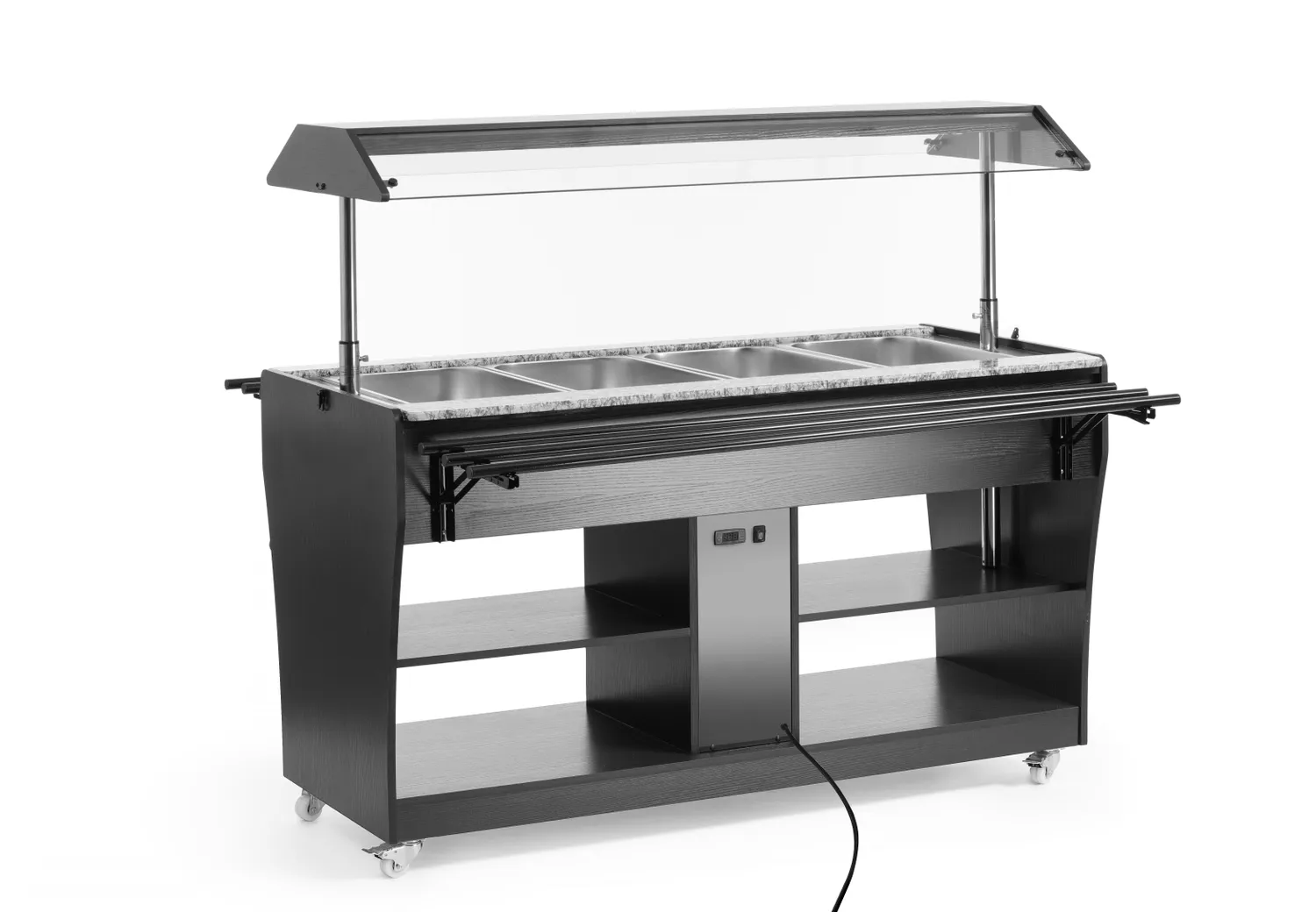 Varm Buffet vagn, höjd och sänkbar nysskydd - 7