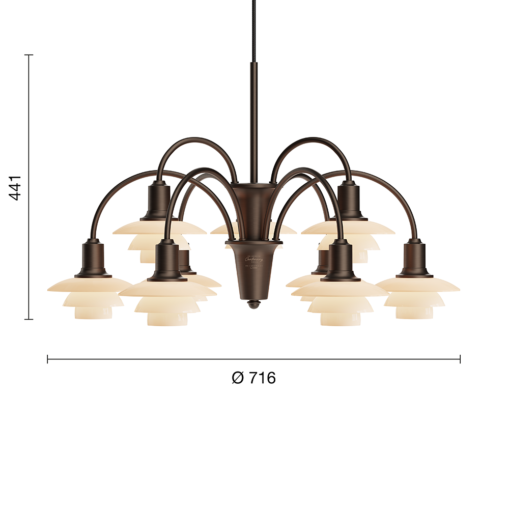 PH 1/1 Chandelier (9) Cenetary Edition - Louis poulsen *SOLD OUT - 7