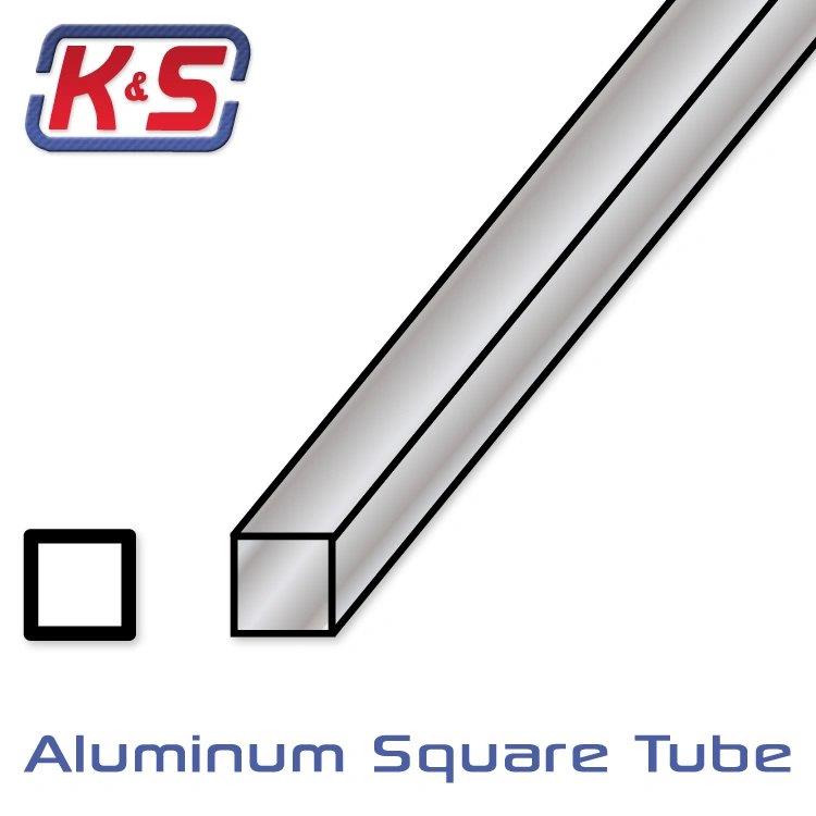 K&S Aluminiumrör Fyrkant 3.96x305mm (5/32tum) (.014tum) (1)