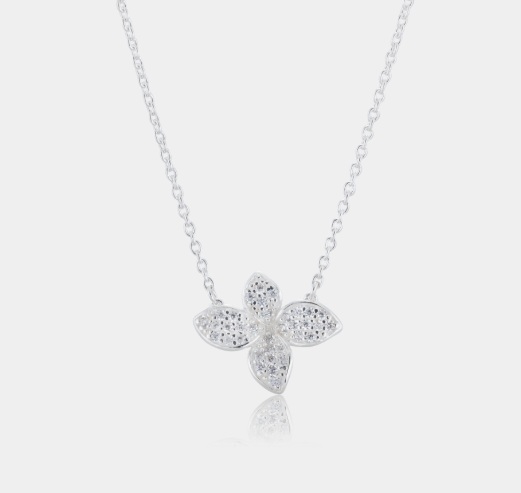 Hopeinen kaulus Lily SPARKLING