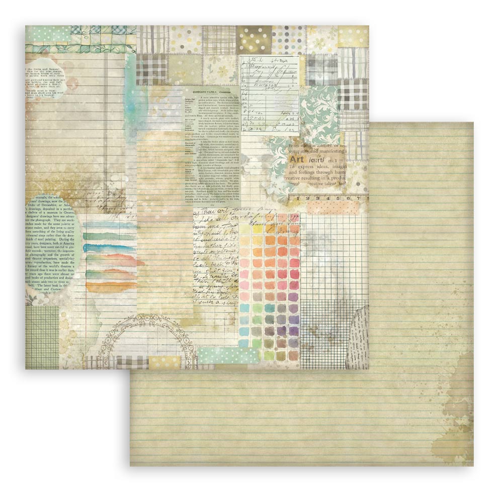 Stamperia - Daisy Art Background selection  - 10 olika dubbelsidiga ark 12x12 - 10