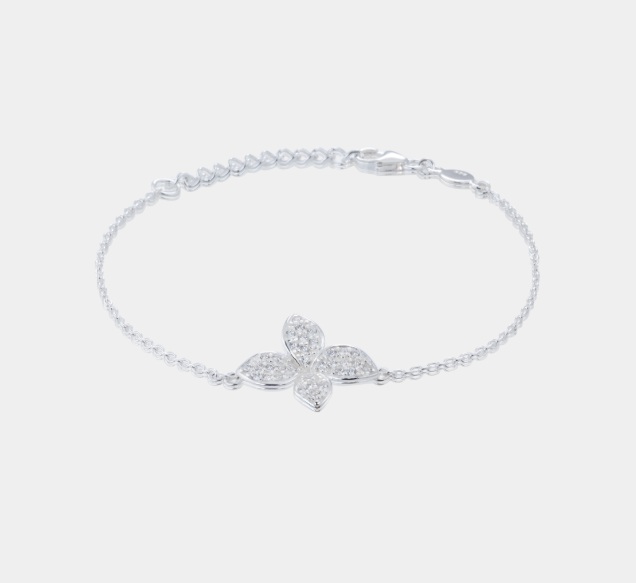 Hopeinen rannerengas Lily SPARKLING