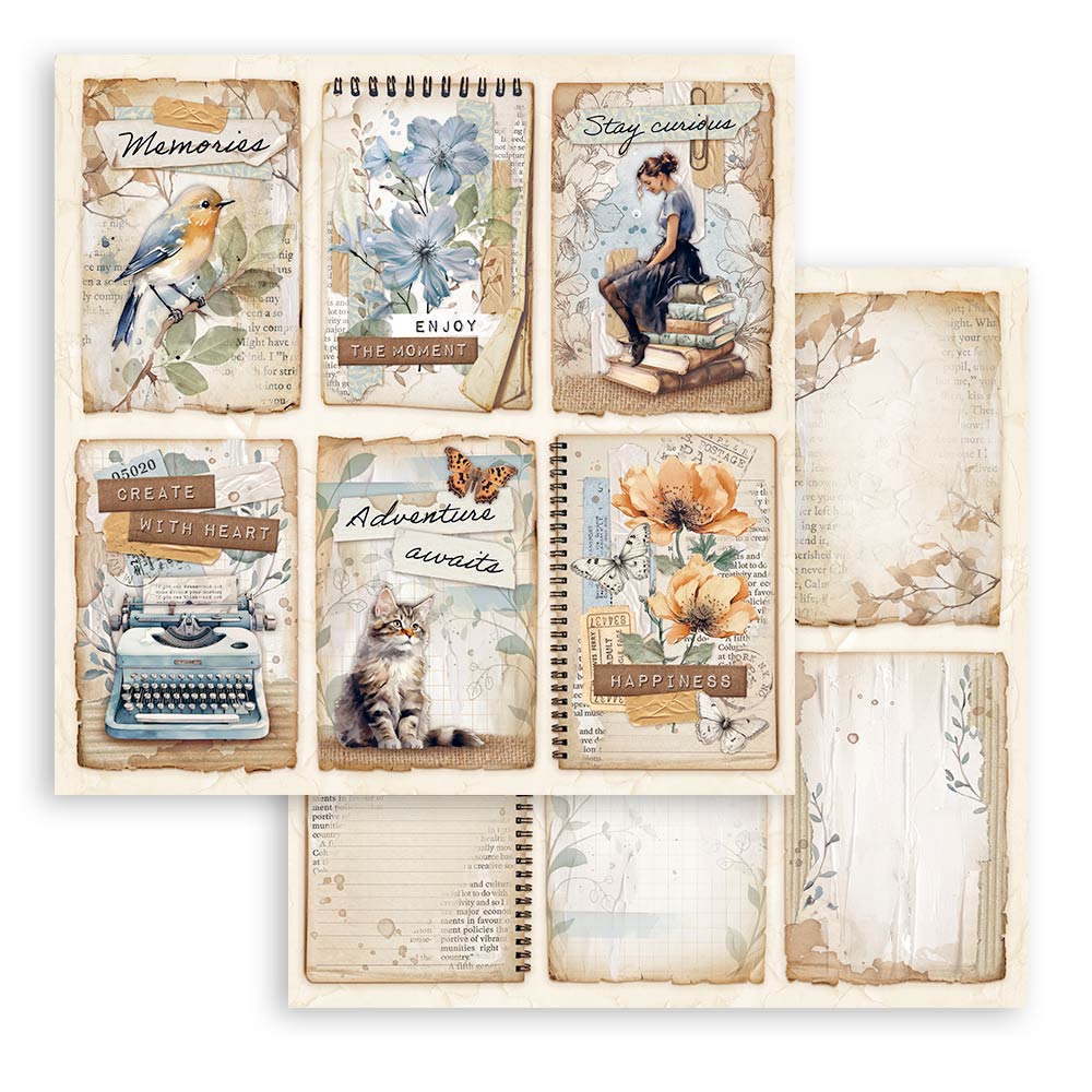 Stamperia - Create Happiness Secret Diary - 10 olika dubbelsidiga ark 12x12 - 3