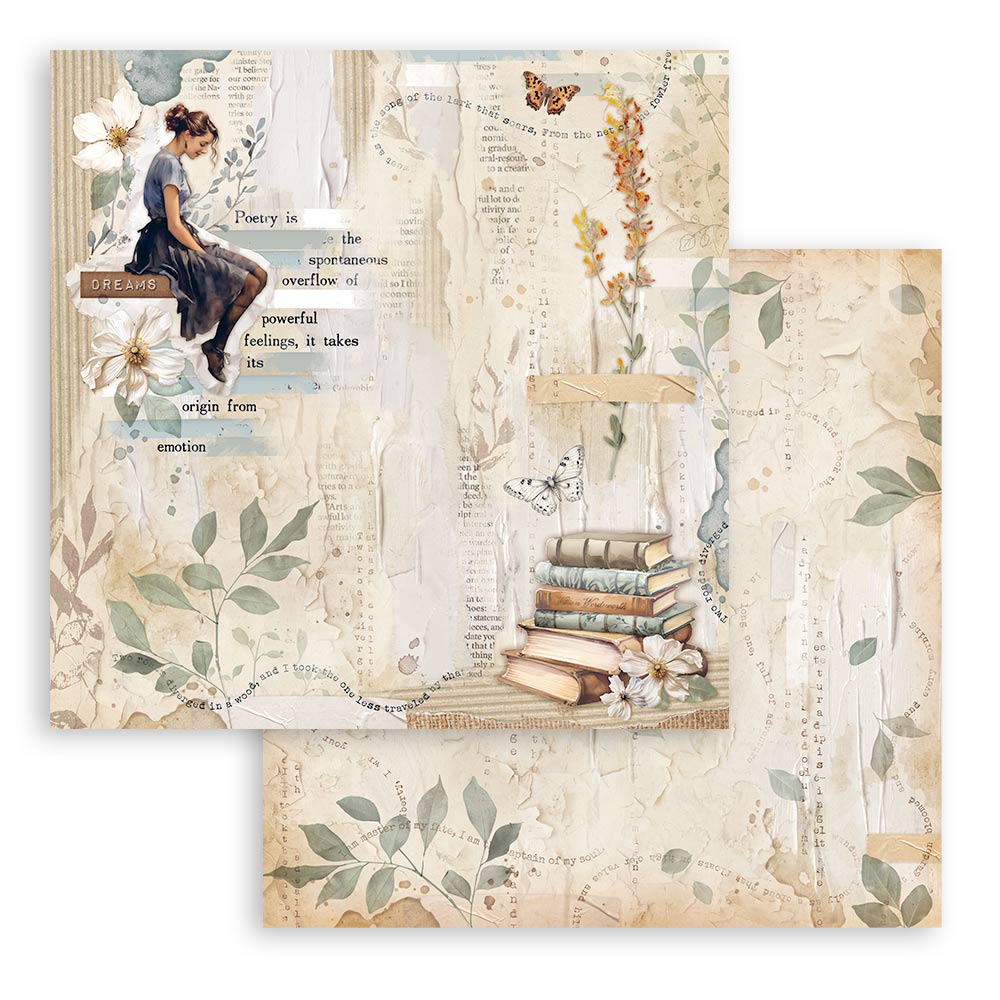 Stamperia - Create Happiness Secret Diary - 10 olika dubbelsidiga ark 12x12 - 12