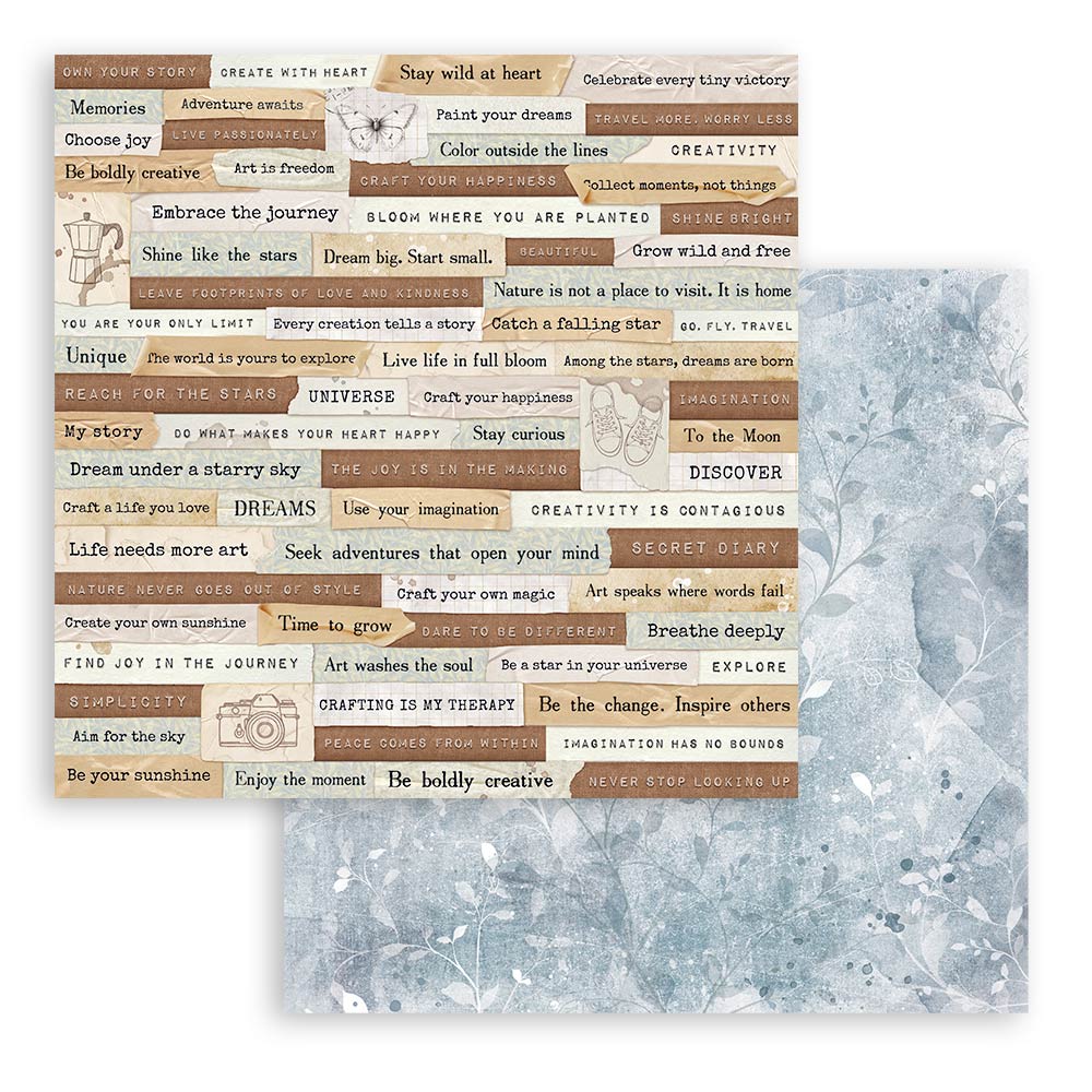 Stamperia - Create Happiness Secret Diary - 10 olika dubbelsidiga ark 12x12 - 5