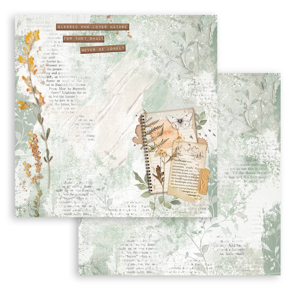 Stamperia - Create Happiness Secret Diary - 10 olika dubbelsidiga ark 12x12 - 9