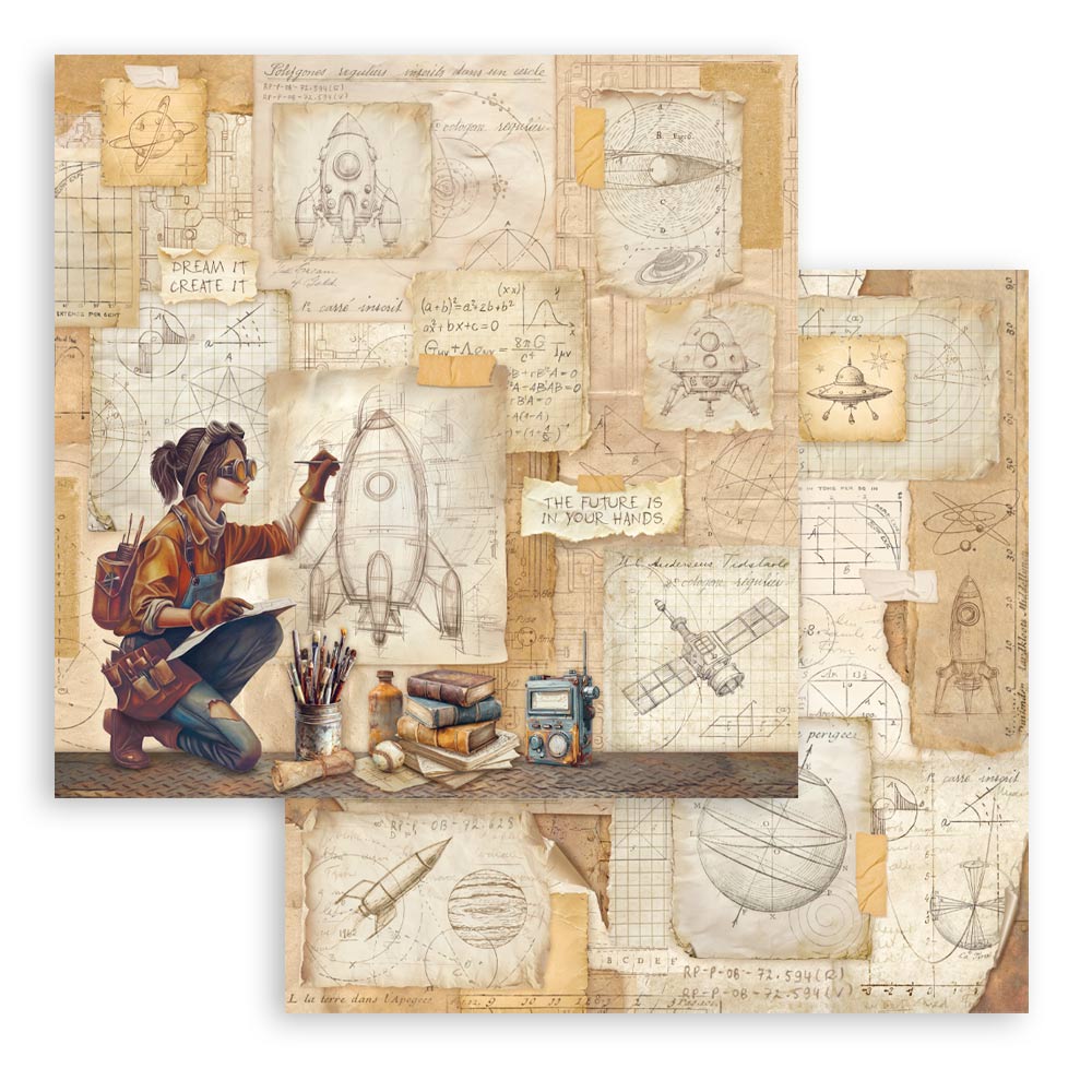 Stamperia - A new Beginning - 10 olika dubbelsidiga ark 12x12 - 9