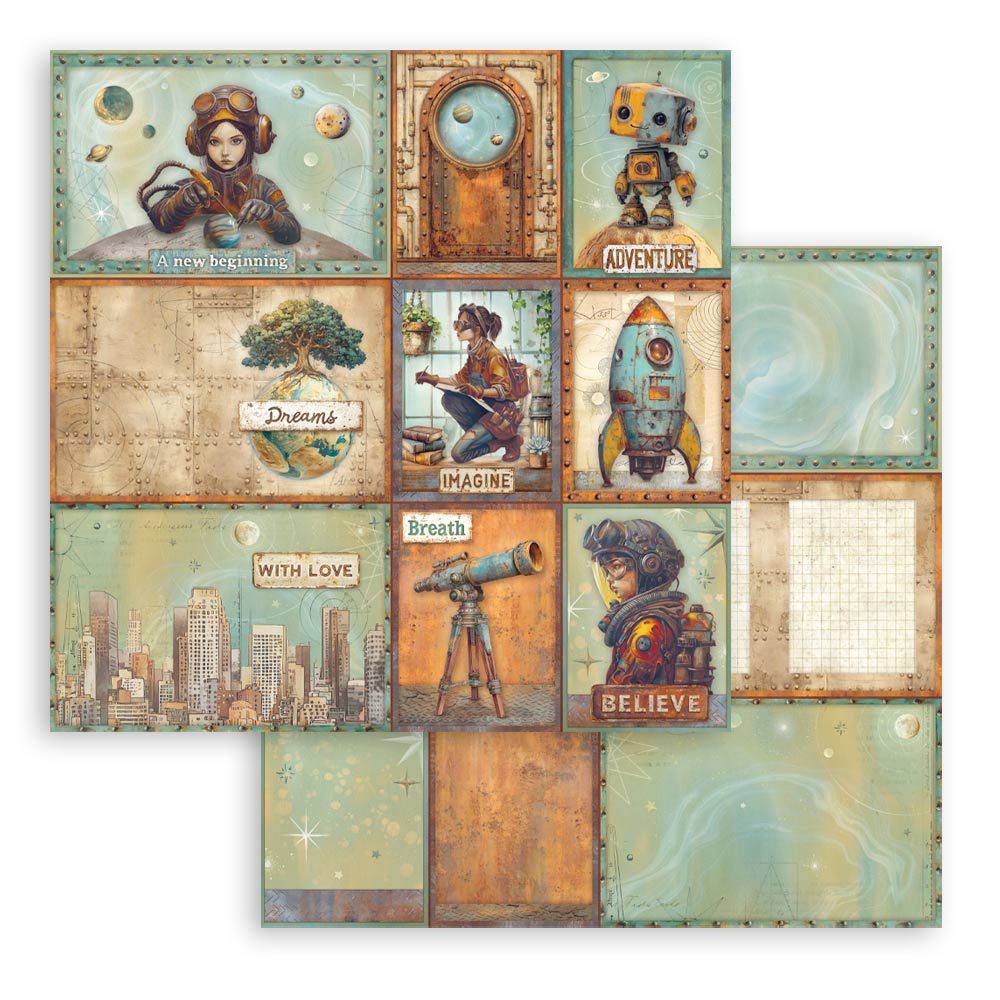 Stamperia - A new Beginning - 10 olika dubbelsidiga ark 12x12 - 3
