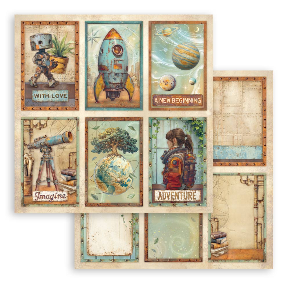 Stamperia - A new Beginning - 10 olika dubbelsidiga ark 12x12 - 4