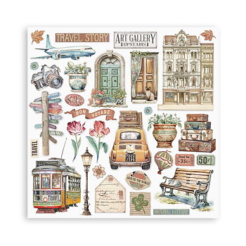 Stamperia - Art of Travelling - 10 olika dubbelsidiga ark 12x12