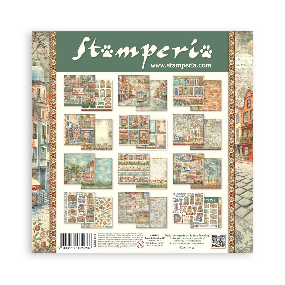 Stamperia - Art of Travelling - 10 olika dubbelsidiga ark 12x12