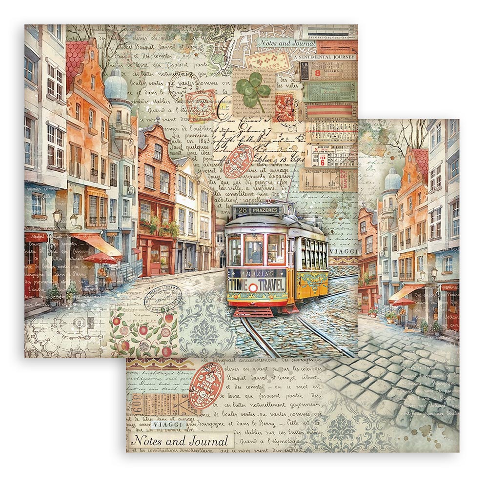Stamperia - Art of Travelling - 10 olika dubbelsidiga ark 12x12 - 12