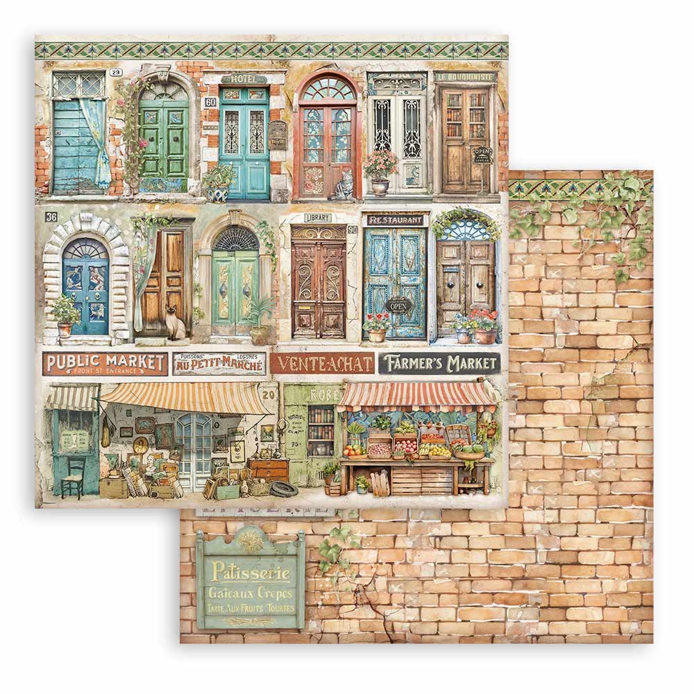 Stamperia - Art of Travelling - 10 olika dubbelsidiga ark 12x12 - 11