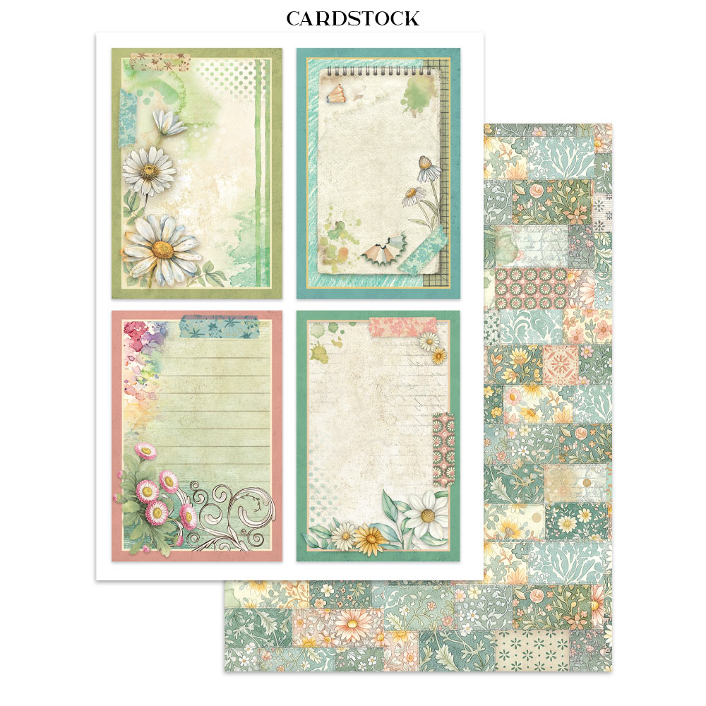 Stamperia - Printed Art Junk journal: stickers, cut-outs, backgrounds for Art and Craft - Daisy Art - 3