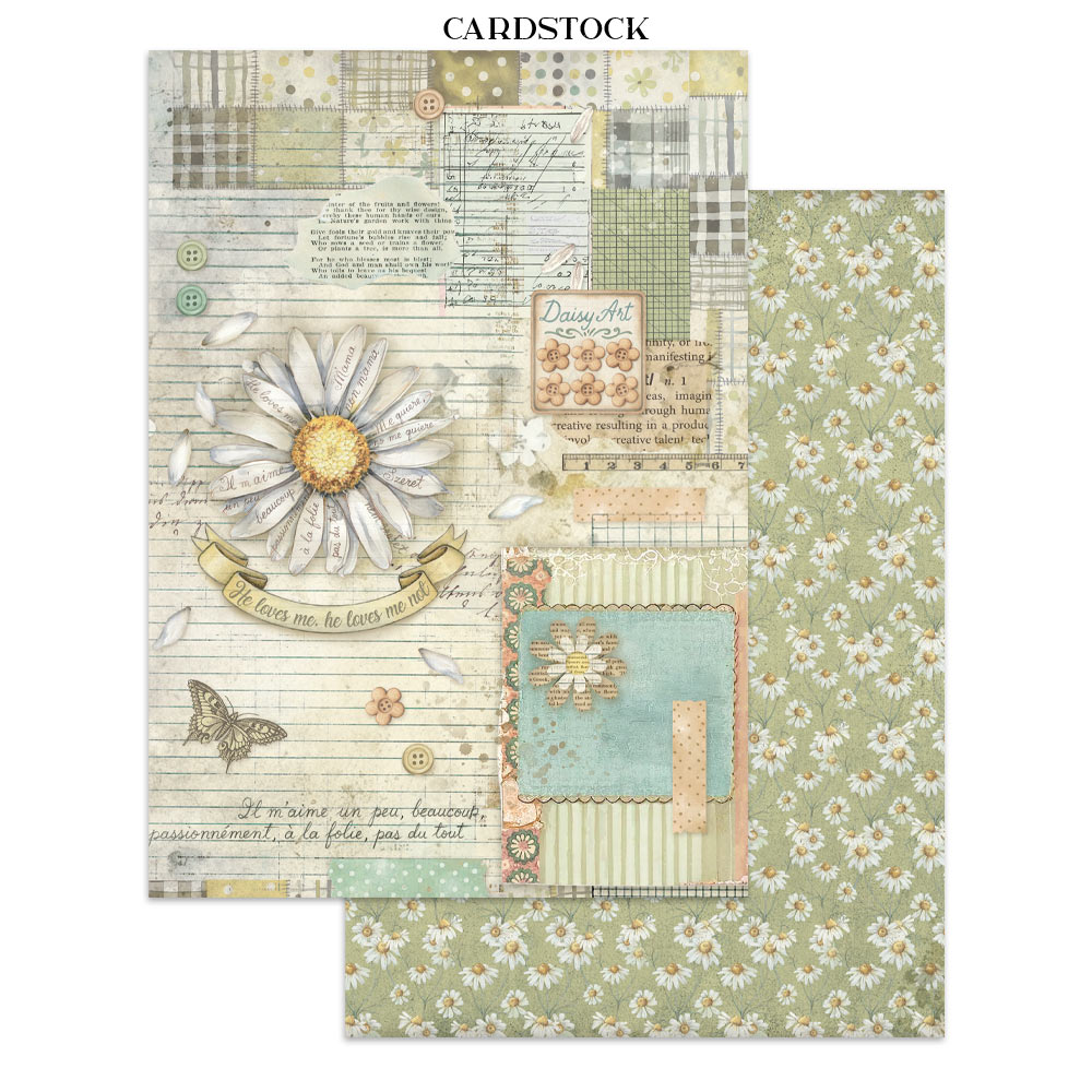 Stamperia - Printed Art Junk journal: stickers, cut-outs, backgrounds for Art and Craft - Daisy Art - 11