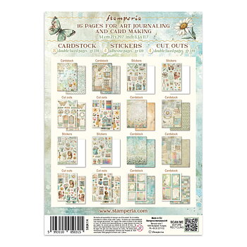 Stamperia - Printed Art Junk journal: stickers, cut-outs, backgrounds for Art and Craft - Daisy Art