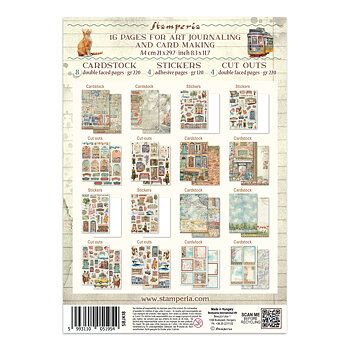 Stamperia - Printed Art Junk journal: stickers, cut-outs, backgrounds for Art and Craft - Art of Travelling