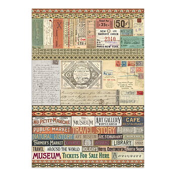 Stamperia - Printed Art Junk journal: stickers, cut-outs, backgrounds for Art and Craft - Art of Travelling