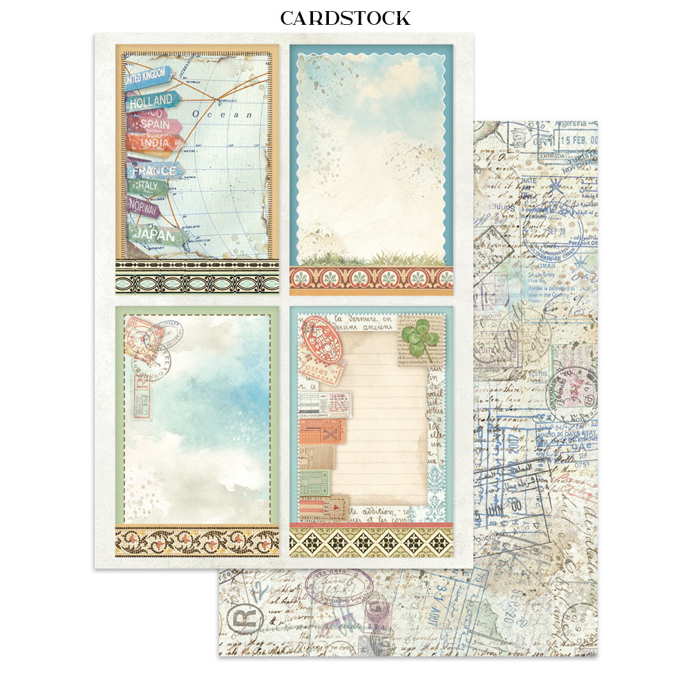 Stamperia - Printed Art Junk journal: stickers, cut-outs, backgrounds for Art and Craft - Art of Travelling - 3
