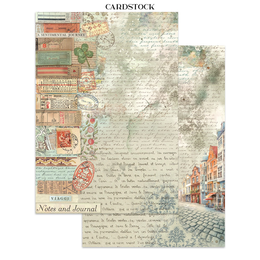 Stamperia - Printed Art Junk journal: stickers, cut-outs, backgrounds for Art and Craft - Art of Travelling - 17