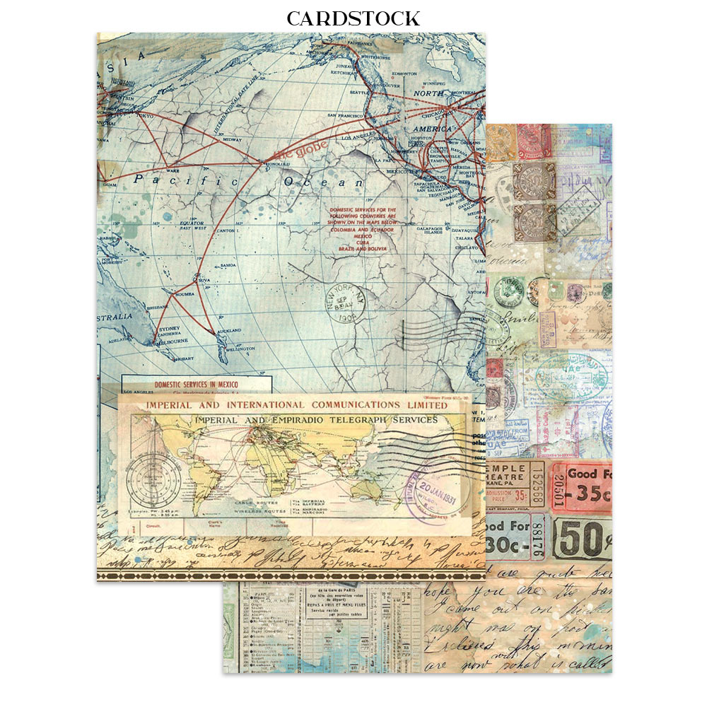 Stamperia - Printed Art Junk journal: stickers, cut-outs, backgrounds for Art and Craft - Art of Travelling - 8