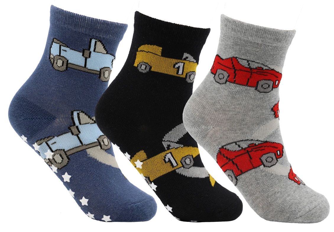 3-Pack Antihalkstrumpor Cars