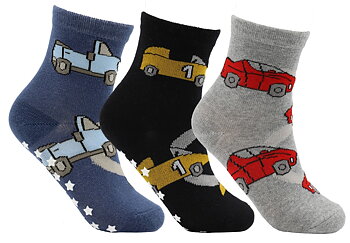 3-Pack Antihalkstrumpor Cars