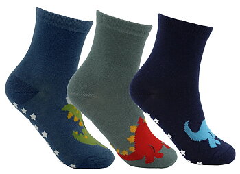 3-Pack Antihalkstrumpor Dino