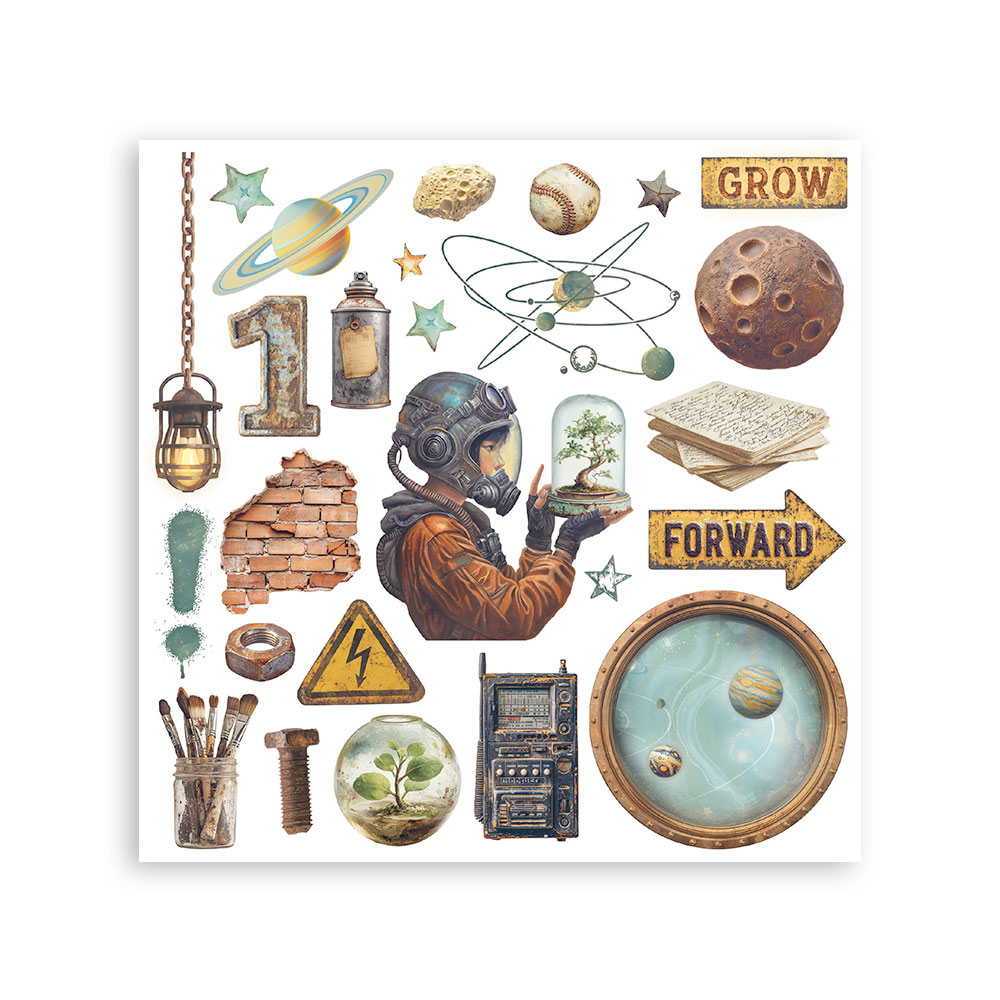 Stamperia - Rub on kit cm 15,5x15,5 - 6 pages A new Beginning - 6