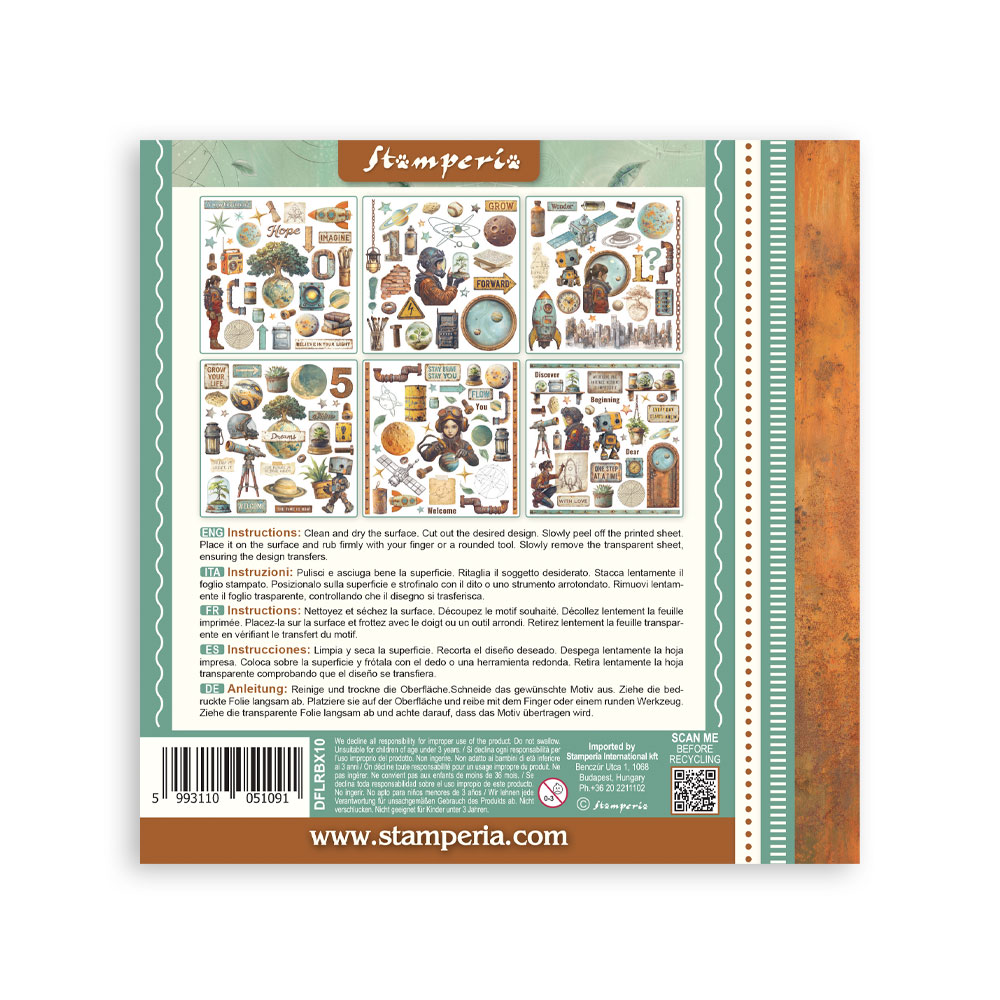 Stamperia - Rub on kit cm 15,5x15,5 - 6 pages A new Beginning
