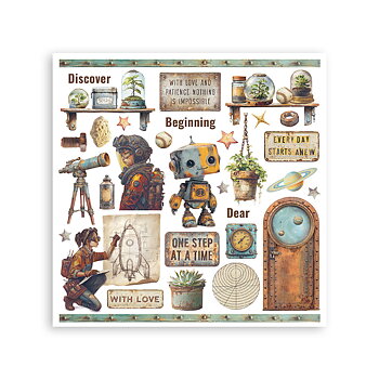 Stamperia - Rub on kit cm 15,5x15,5 - 6 pages A new Beginning