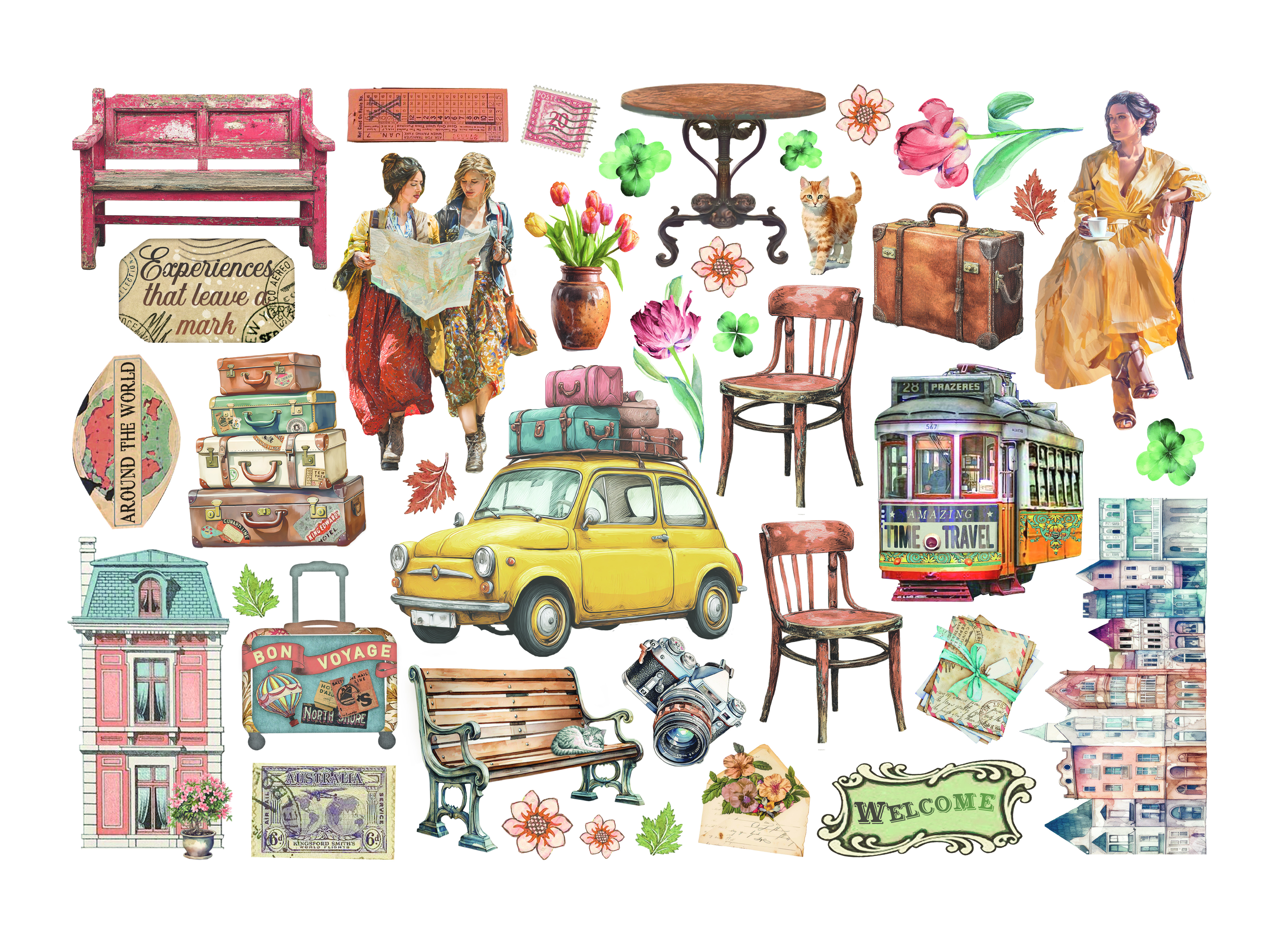 Stamperia - Ephemera - Art of Travelling