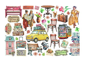 Stamperia - Ephemera - Art of Travelling