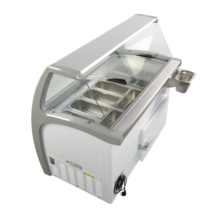 Skopglassfrys SIC9WBL, 9 × 5 liter, 9 st. RF Napoli-kantiner ingår