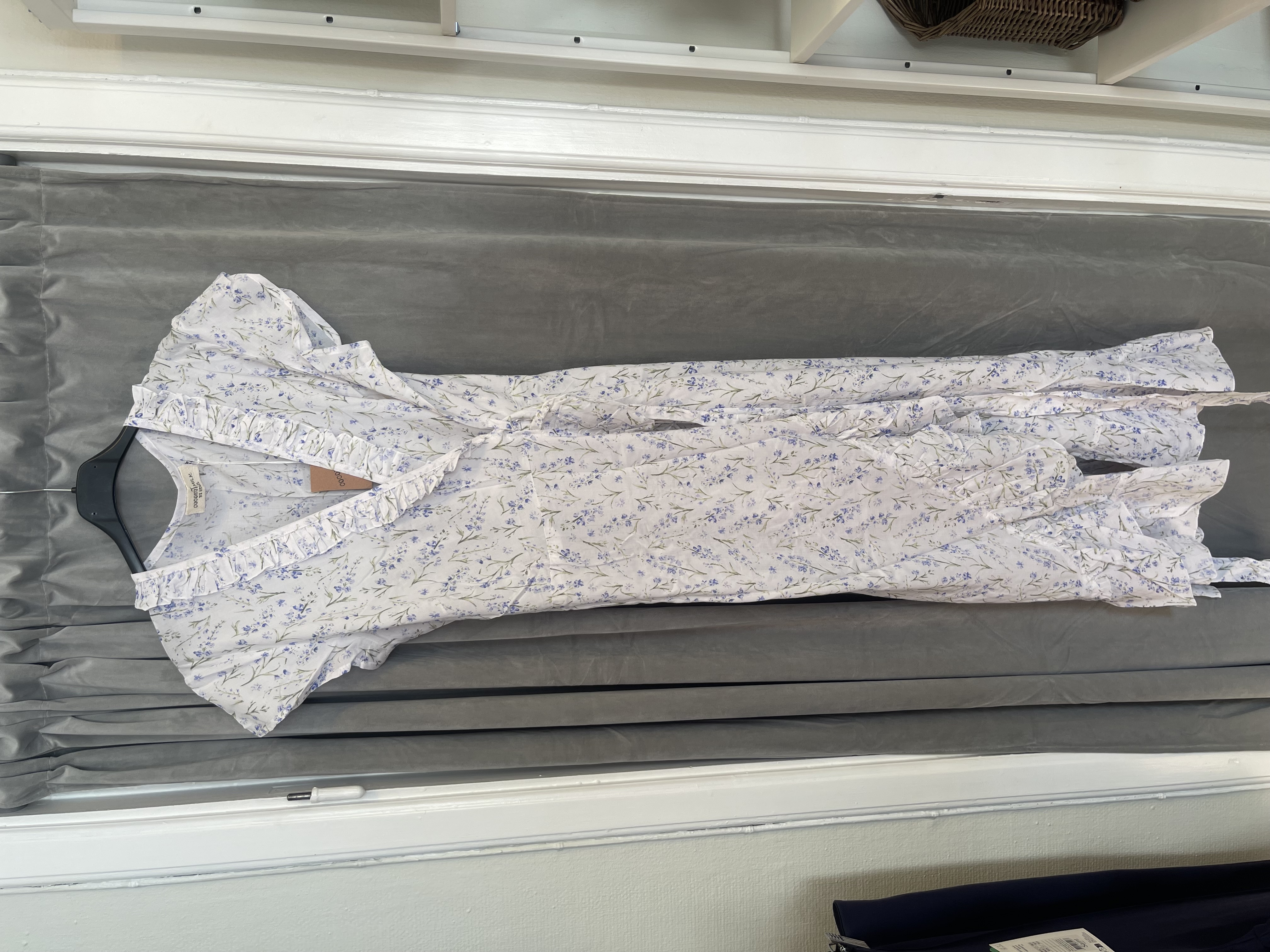 Coconut Milk Long Wrap Blue/ Flower  - 2