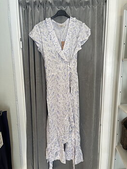 Coconut Milk Long Wrap Blue/ Flower 