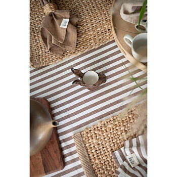 DUK - RANDIG BRUN/VIT