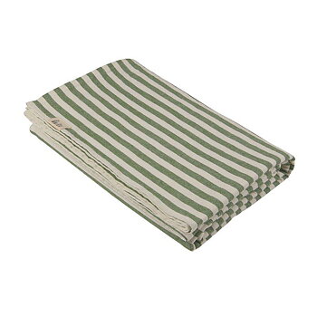 DUK - RANDIG ÄPPELGRÖN/VIT