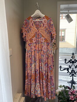 Coconut Milk Bao Bao Dress Orange/Turquise Flower