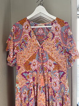 Coconut Milk Bao Bao Dress Orange/Turquise Flower