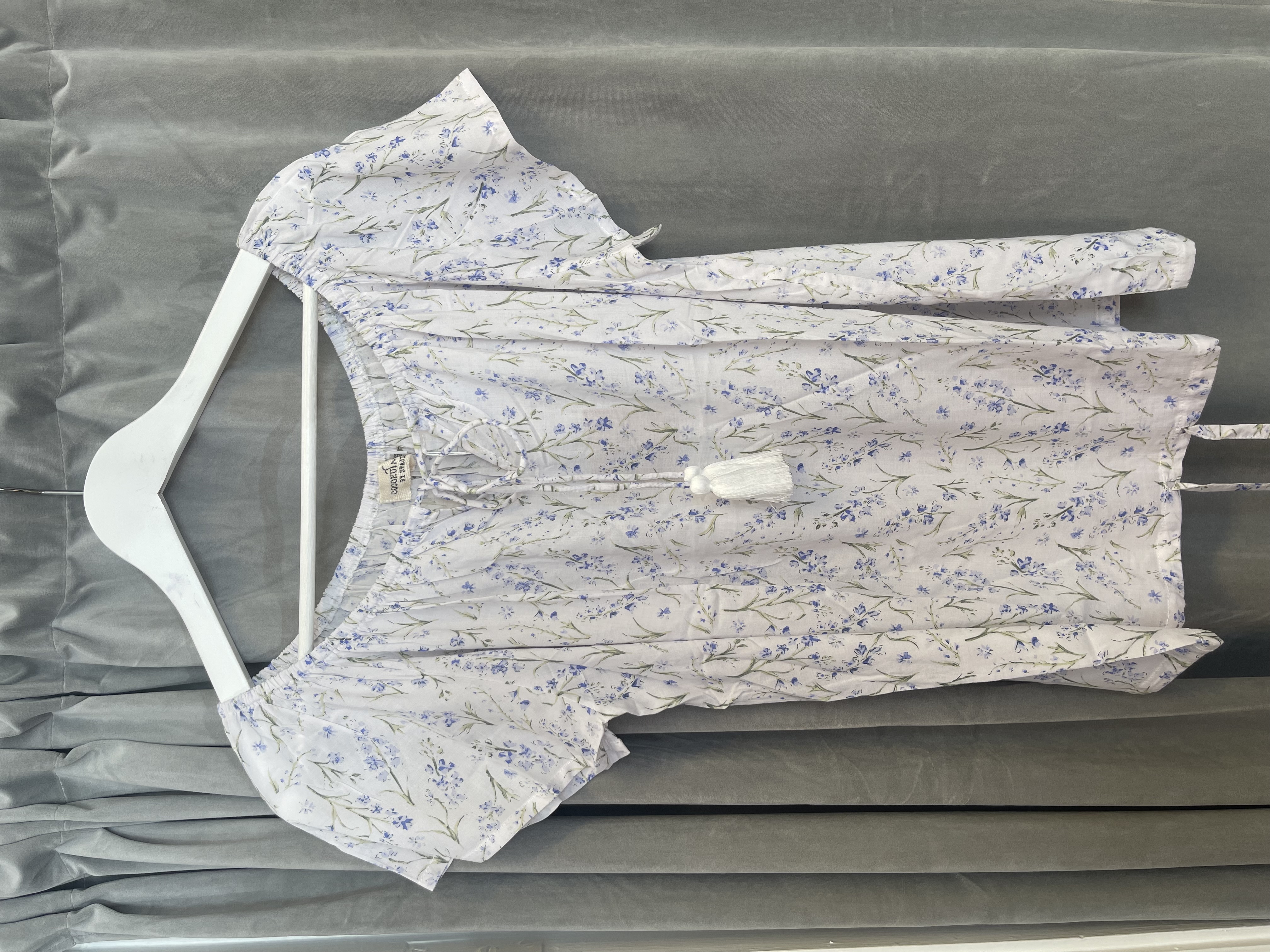 Coconut Milk Lani Top Blue Flower
