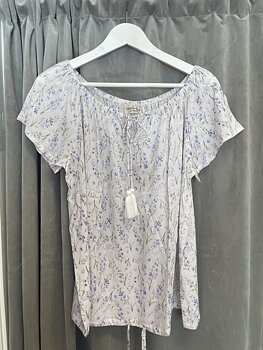 Coconut Milk Lani Top Blue Flower