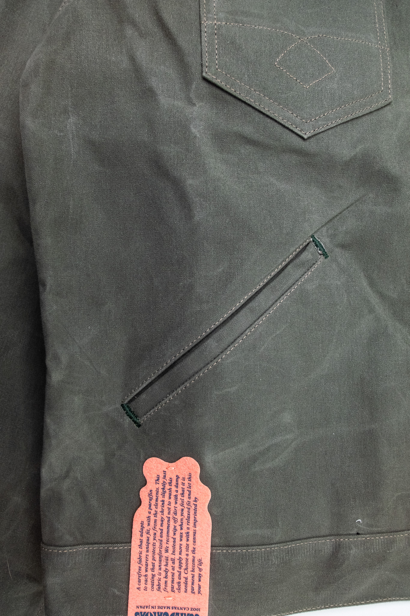 Indigofera - Fargo Quarter Jacket Coated Canvas 10z Grey/Green - 6
