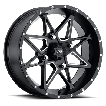 ITP Tornado ATV/UTV Fälg 14x7 4/156 – Svart  Aluminium med Rock Armor