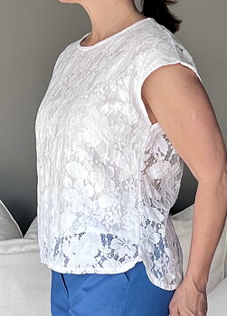 Marta Topp Zorina Spets Vit