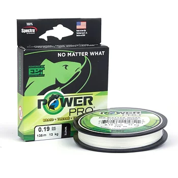 Powerpro White är den mest populär havsöringslinan på marknaden. Förebygger vindknutar och ger långa och stabila kast